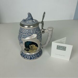 NIB VTG 2001 – Avon “Artic Odyssey” Ceramic Stein Handcrafted in Brazil